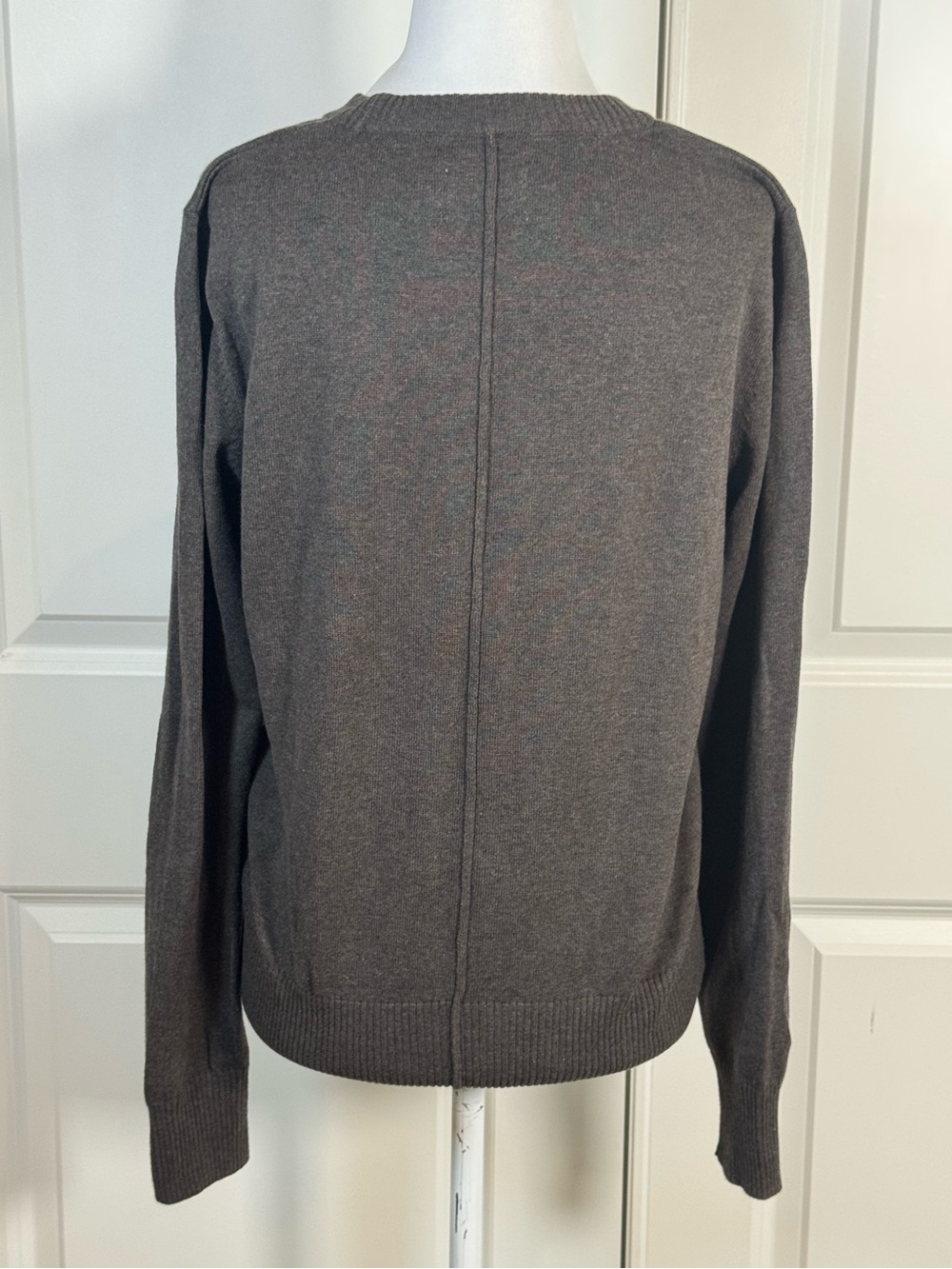 PACT Organic Cotton Crewneck Sweater Womens M Oatmeal Brown Minimalist Capsule - Picture 3 of 9